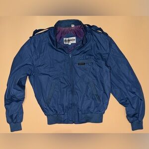Members Only Jacket; Vintage 80s!!; Unisex Size 38; Blue Bomber Racer